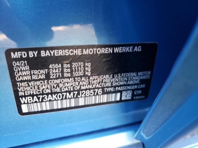 2021 BMW 228 XI WBA73AK07M7J28576