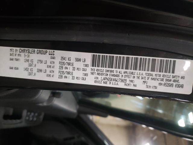 2010 JEEP LIBERTY SP 1J4PN2GK4AW173029