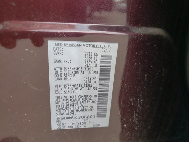 2013 INFINITI JX35 5N1AL0MM5DC306801