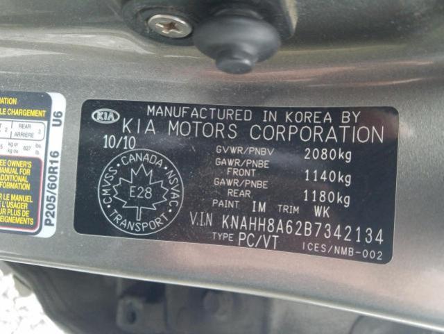 2011 KIA RONDO KNAHH8A62B7342134