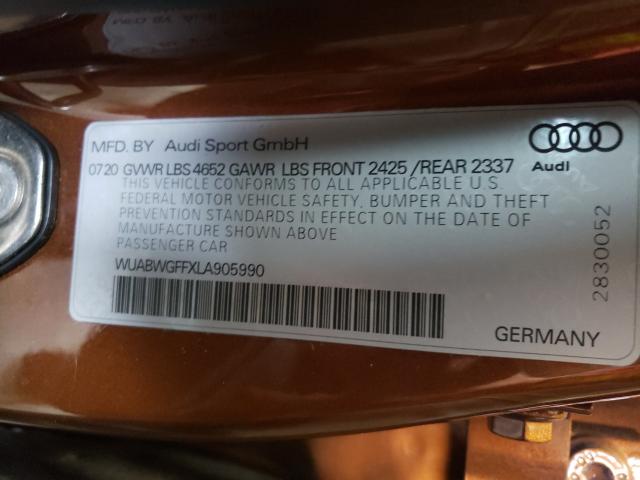 2020 AUDI RS3 WUABWGFFXLA905990