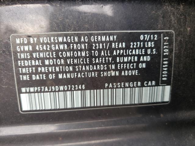 2013 VOLKSWAGEN GOLF R WVWPF7AJ9DW072346