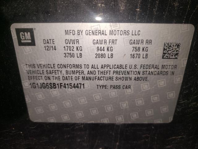 2015 CHEVROLET SONIC RS 1G1JG6SB1F4154471
