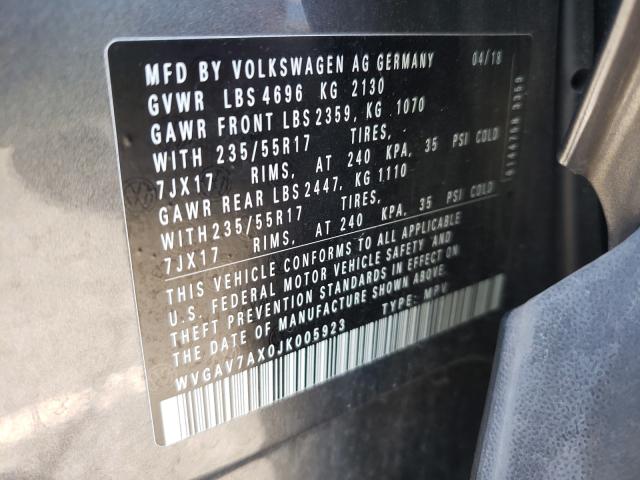 2018 VOLKSWAGEN TIGUAN LIM WVGAV7AX0JK005923