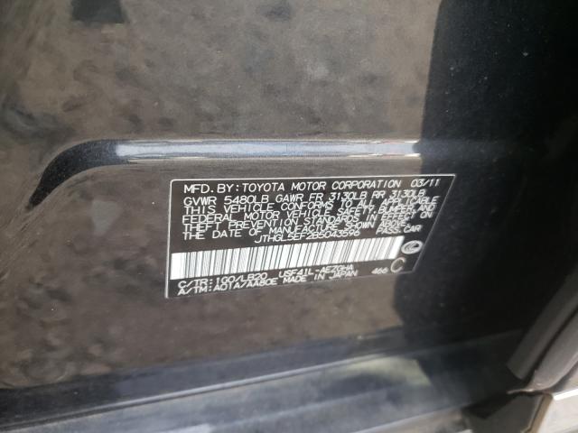 2011 LEXUS LS 460L JTHGL5EF2B5043596