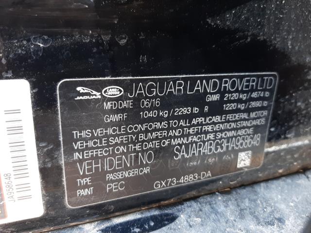 2017 JAGUAR XE SAJAR4BG3HA958648