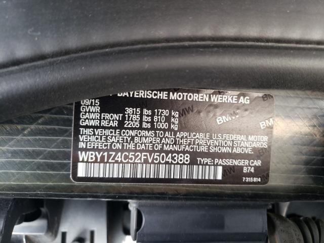 2015 BMW I3 REX WBY1Z4C52FV504388