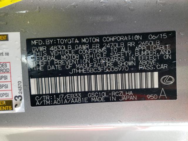 2015 LEXUS RC 350 JTHHE5BC3F5008970