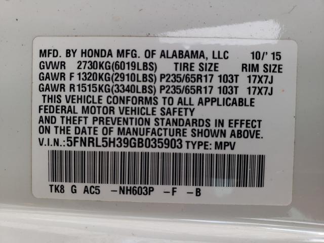 2016 HONDA ODYSSEY SE 5FNRL5H39GB035903