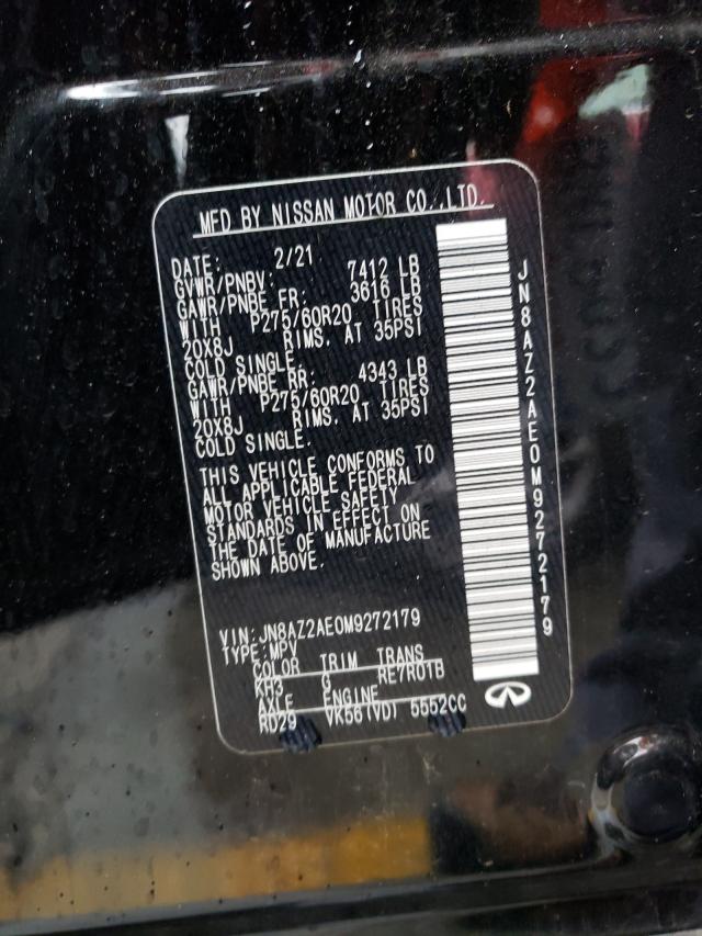 2021 INFINITI QX80 LUXE JN8AZ2AE0M9272179