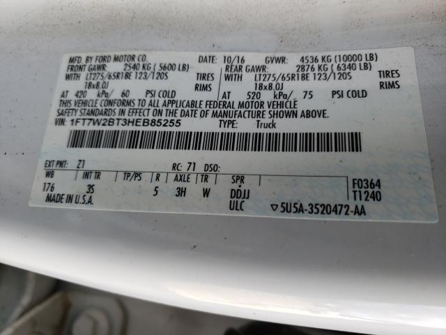 2017 FORD F250 SUPER - 1FT7W2BT3HEB85255