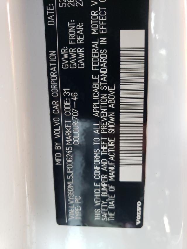 2018 VOLVO S90 T6 INS LVY992ML5JP006245