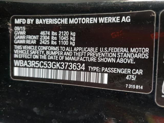 2016 BMW 435 XI WBA3R5C53GK373634