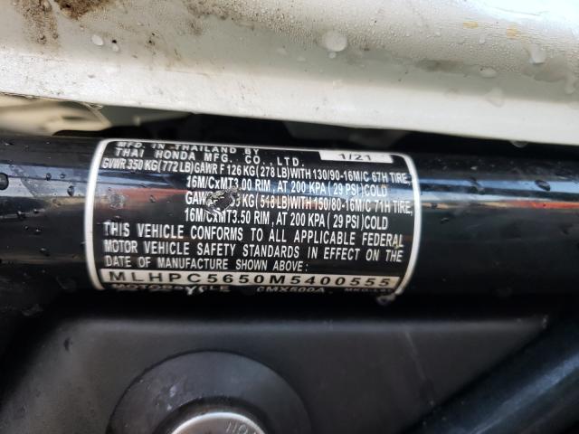 2021 HONDA CMX500 A MLHPC5650M5400555