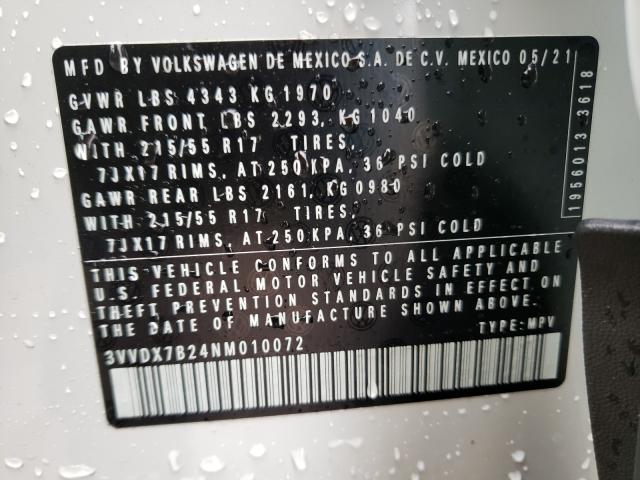 2022 VOLKSWAGEN TAOS S 3VVDX7B24NM010072