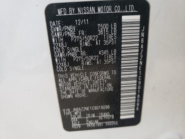 2012 INFINITI QX56 JN8AZ2NE1C9018098