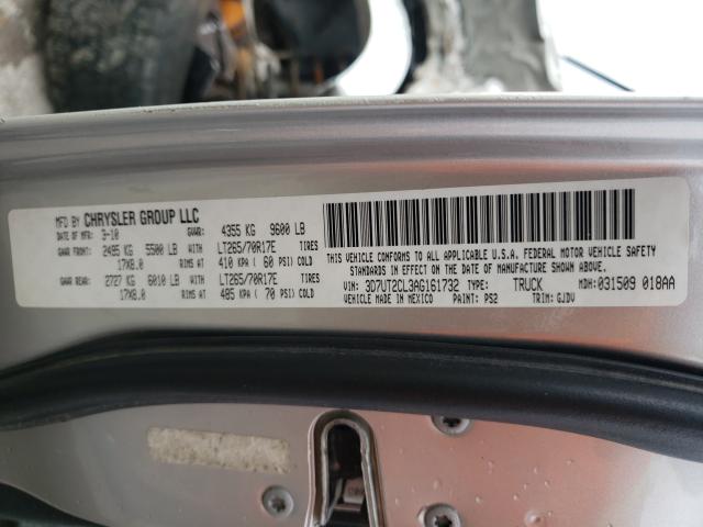 2010 DODGE RAM 2500 3D7UT2CL3AG161732