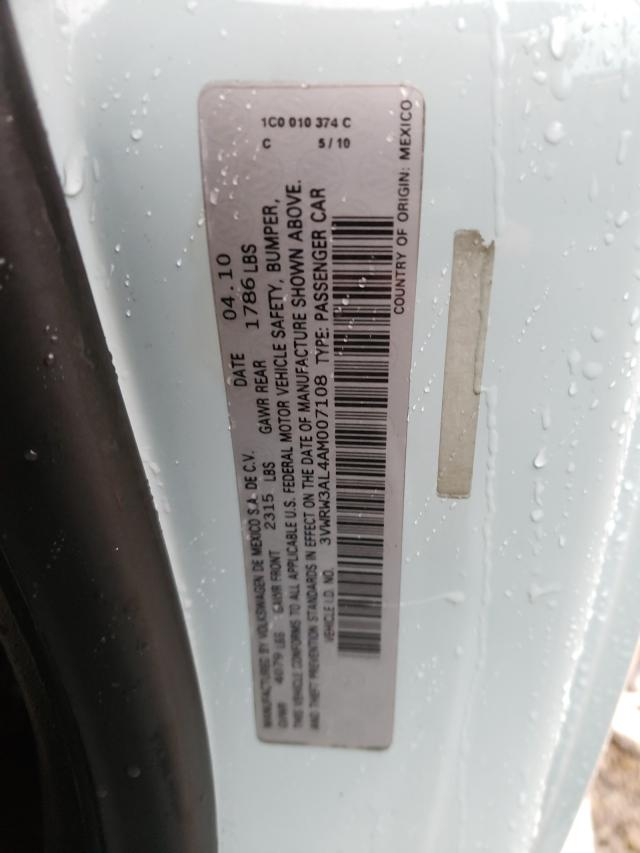 2010 VOLKSWAGEN NEW BEETLE 3VWRW3AL4AM007108