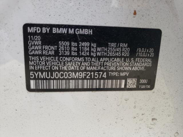 2021 BMW X4 M COMPE 5YMUJ0C03M9F21574