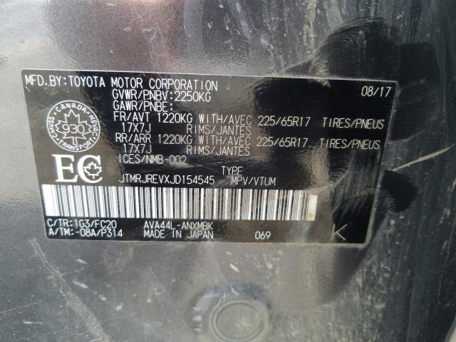 2018 TOYOTA RAV4 HV LE JTMRJREVXJD154545