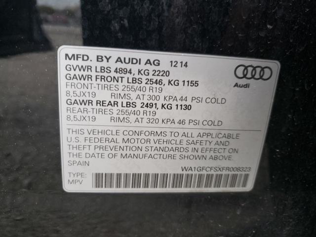 2015 AUDI Q3 PRESTIG WA1GFCFSXFR008323