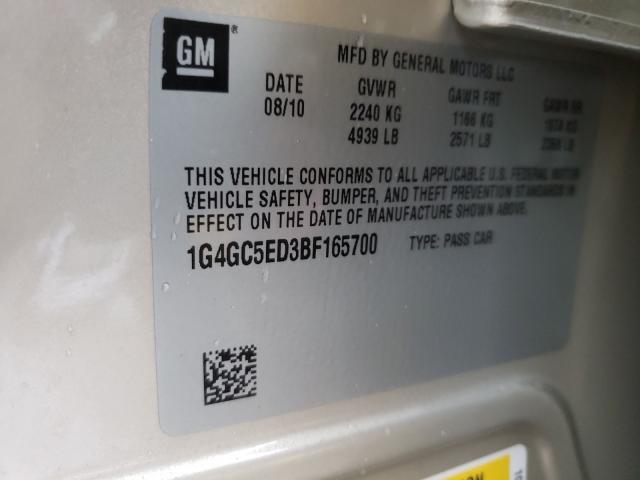2011 BUICK LACROSSE C 1G4GC5ED3BF165700