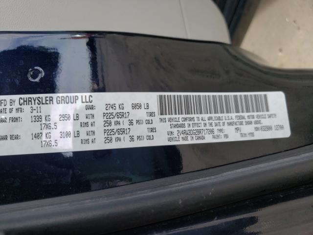 2011 VOLKSWAGEN ROUTAN SE 2V4RW3DG2BR717206