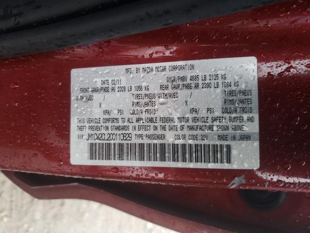 2012 MAZDA 5 JM1CW2CL2C0110629