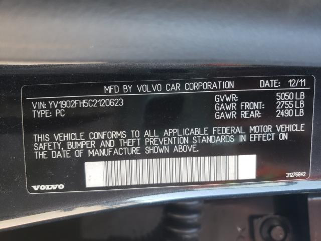 2012 VOLVO S60 T6 YV1902FH5C2120623