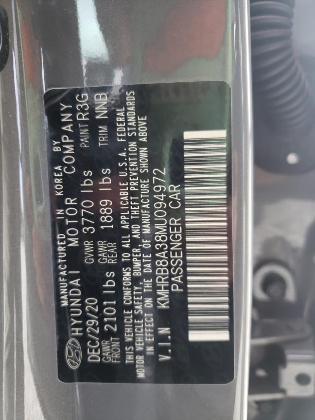 2021 HYUNDAI VENUE SE KMHRB8A38MU094972