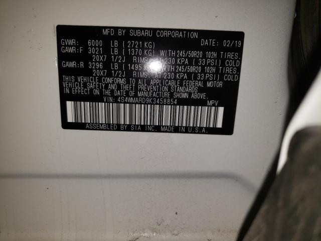2019 SUBARU ASCENT TOU 4S4WMARD9K3458854