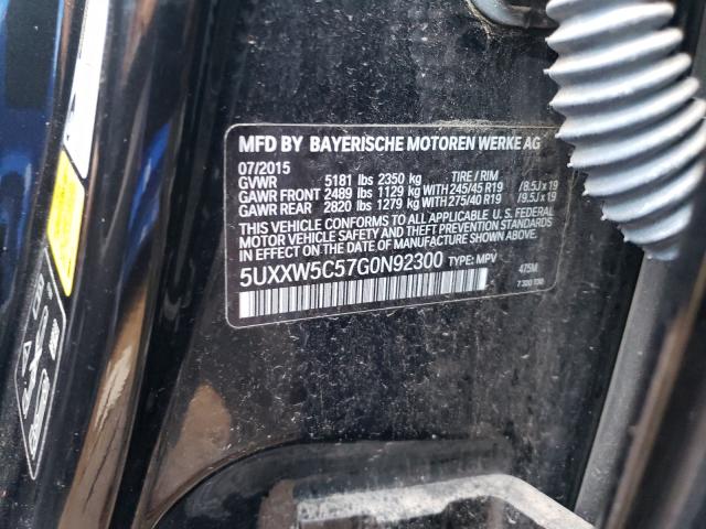 2016 BMW X4 XDRIVE3 5UXXW5C57G0N92300