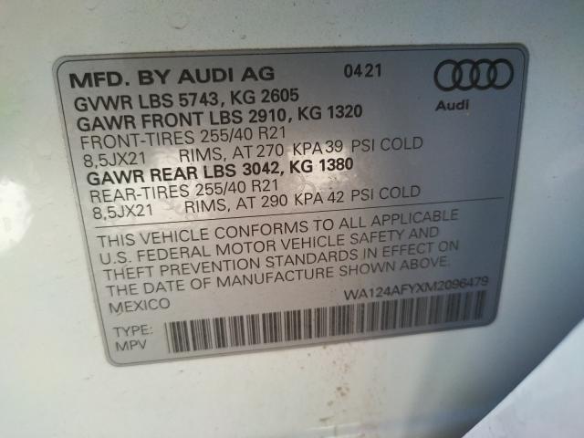 2021 AUDI SQ5 SPORTB WA124AFYXM2096479