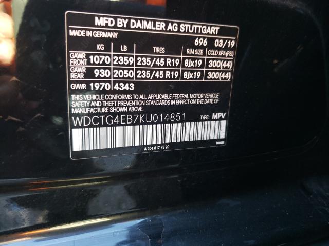 WDCTG4EB7KU014851 Mercedes-Benz GLA 250