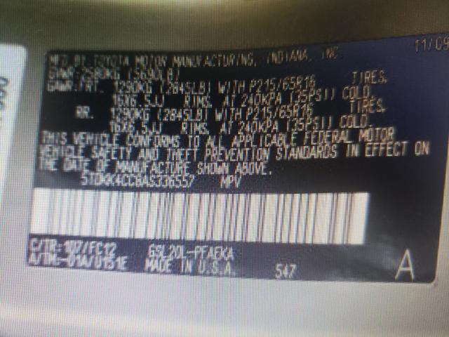 2010 TOYOTA SIENNA CE 5TDKK4CC8AS336557