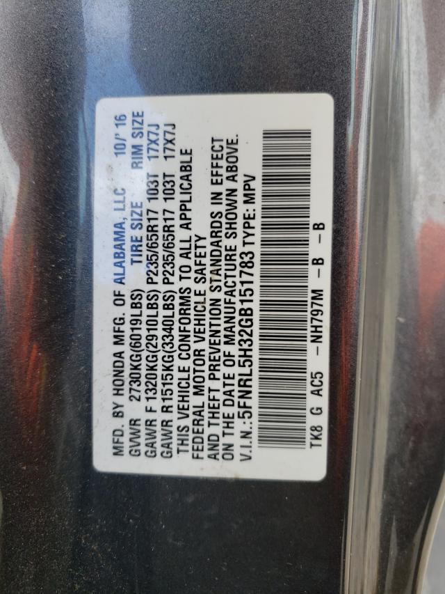 2016 HONDA ODYSSEY SE 5FNRL5H32GB151783