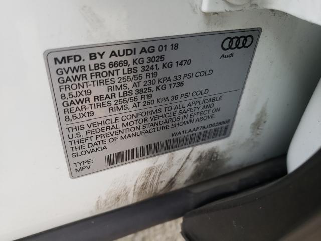 VIN WA1LAAF79JD028808 2018 Audi Q7, Premium Plus no.10