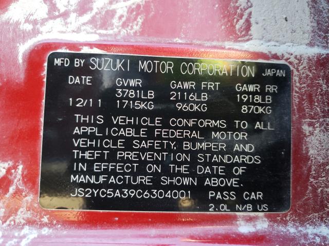 2012 SUZUKI SX4 LE JS2YC5A39C6304001