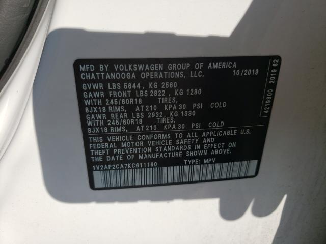2019 VOLKSWAGEN ATLAS S 1V2AP2CA7KC611160