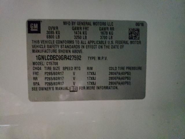 2016 CHEVROLET TAHOE POLI 1GNLCDEC9GR427592
