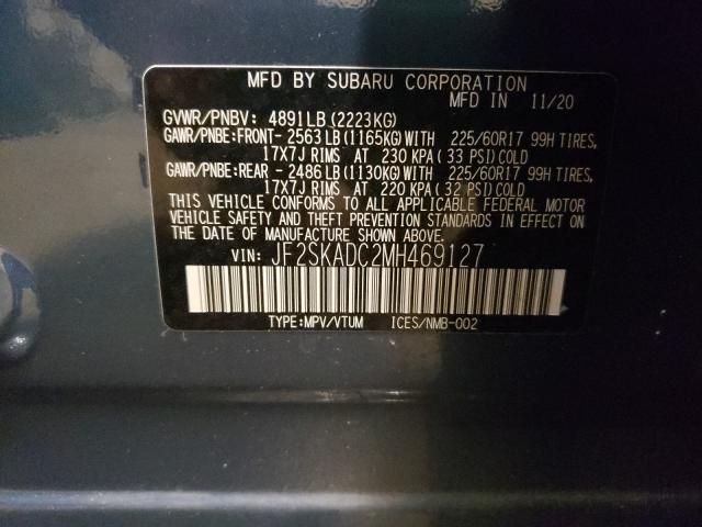 2021 SUBARU FORESTER JF2SKADC2MH469127