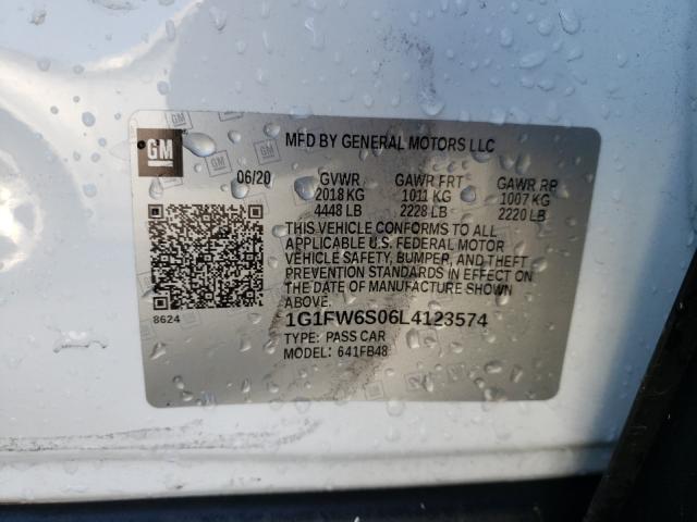 2020 CHEVROLET BOLT EV LT 1G1FW6S06L4123574