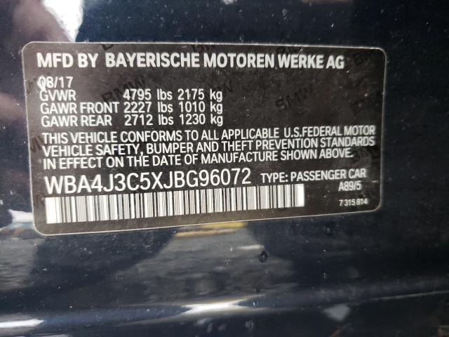 2018 BMW 430XI GRAN WBA4J3C5XJBG96072
