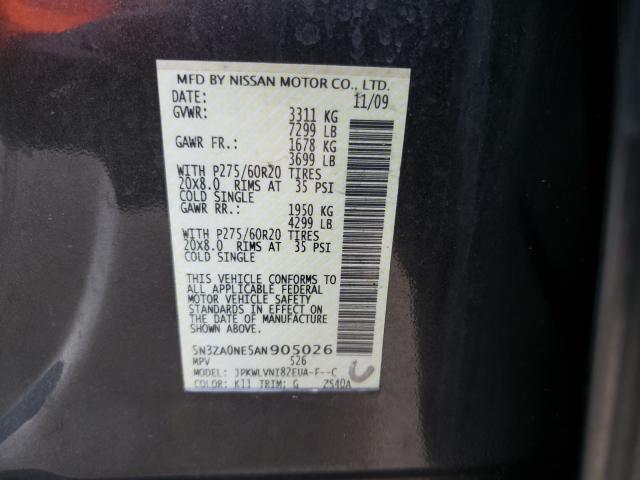 2010 INFINITI QX56 5N3ZA0NE5AN905026