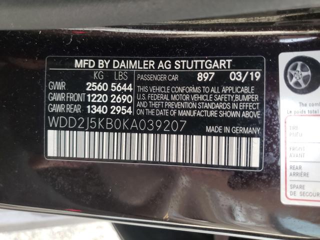 2019 MERCEDES-BENZ CLS 450 4M WDD2J5KB0KA039207