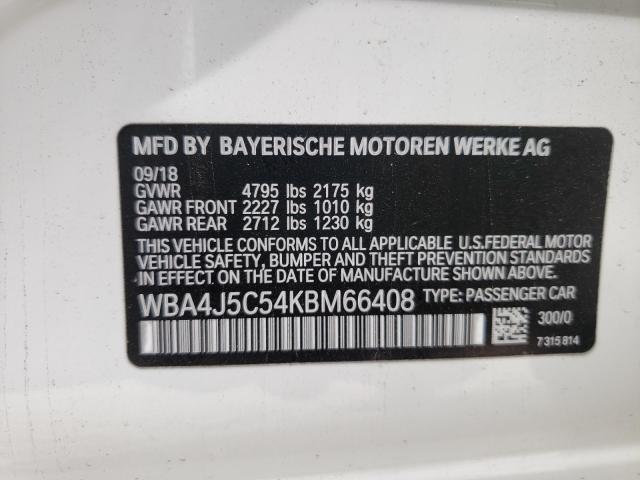 2019 BMW 440I GRAN WBA4J5C54KBM66408