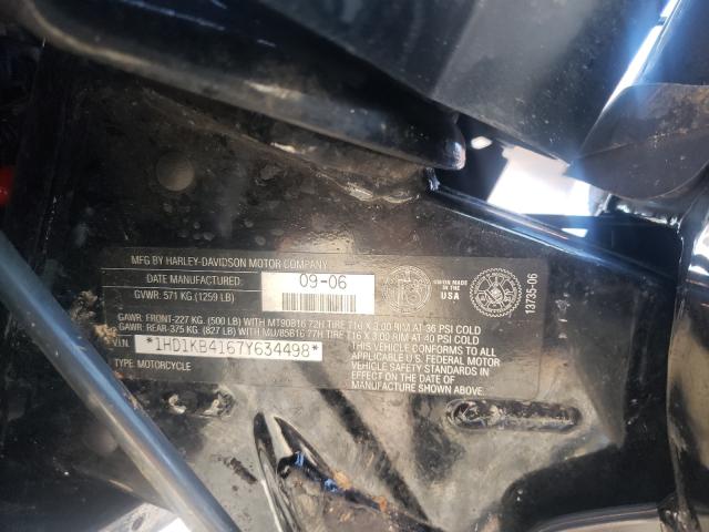 2007 HARLEY-DAVIDSON FLHX 1HD1KB4167Y634498