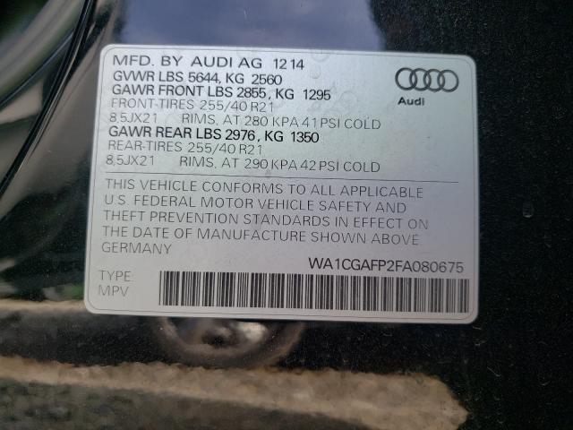 2015 AUDI SQ5 PREMIU WA1CGAFP2FA080675