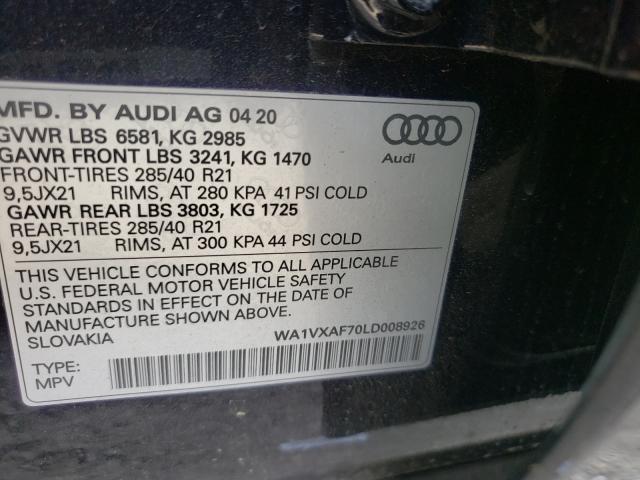 VIN WA1VXAF70LD008926 2020 Audi Q7, Prestige no.10