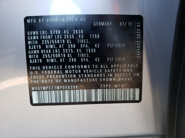 2021 VOLKSWAGEN ID.4 PRO S WVGTMPE27MP056398